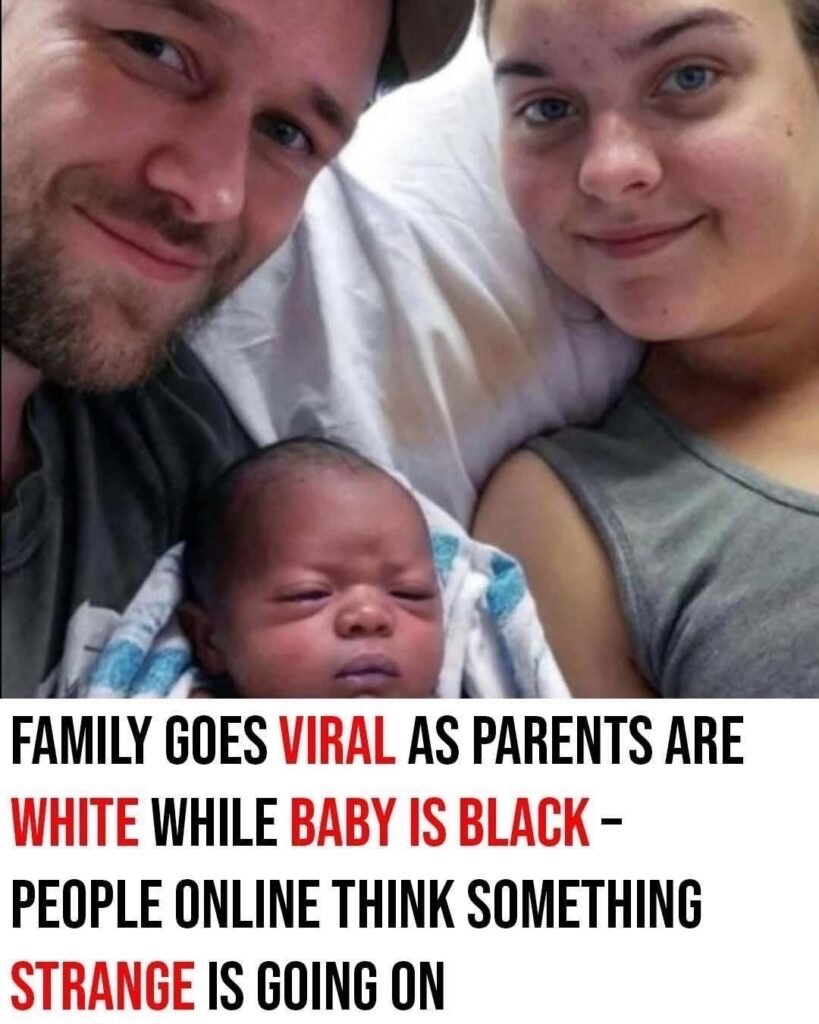 A family is going viral for the birth of their beautiful baby boy, who happens to be Black. But the mom and dad are both white, and people online think something strang is going on….….…