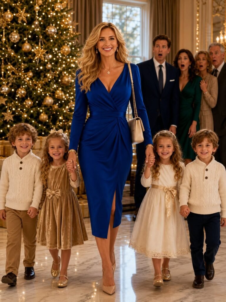 My Ex-Husband Invited Me To Christmas Hoping To Humiliate The “Childless” Woman He Had Abandoned… But The Moment I Walked In With The Four Children He Never Knew Existed, His New Life Began Falling Apart Before Everyone’s Eyes